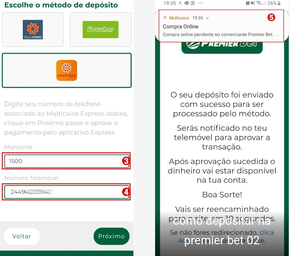 Como depositar na Premier Bet pelo Multicaixa