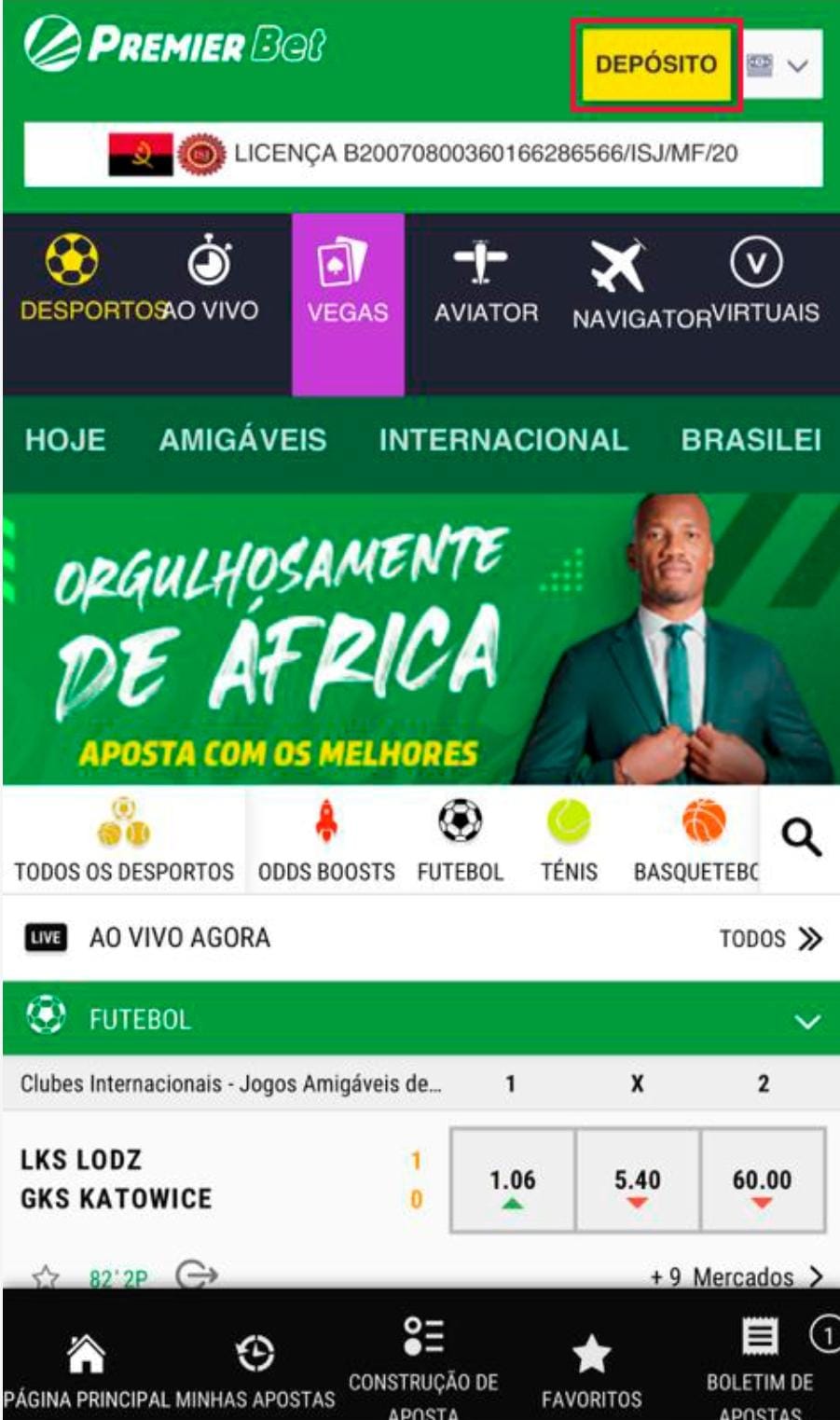 Como depositar na Premier Bet pelo UNITEL Money