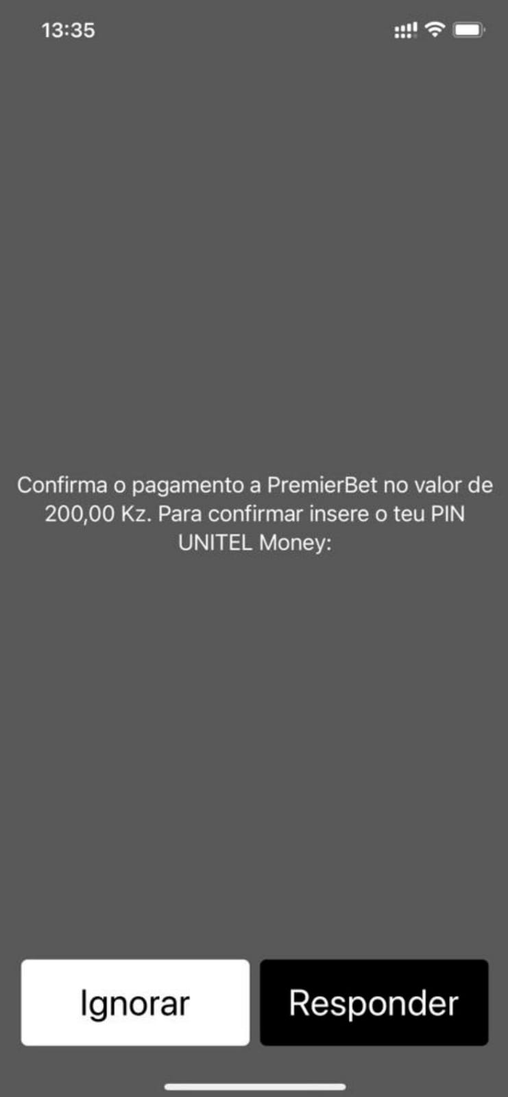 Como depositar na Premier Bet pelo UNITEL Money